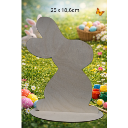 Królik 3 25cm "pluszak" na podstawce, królik 25cm "pluszak" na podstawce , sklejka 3mm
